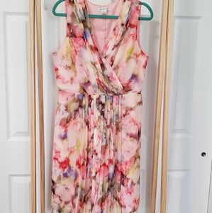 Liz Clairborne Watercolor Pink Floral Sun Dress